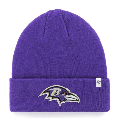 47 ' Purple Baltimore Ravens Secondary Basic Cuffed Knit Hat