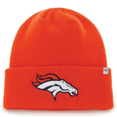 47 ' Orange Denver Broncos Secondary Basic Cuffed Knit Hat