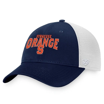 Top Of The World Men's  Navy, White Syracuse Orange Breakout Trucker Snapback Hat In Navy,white