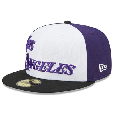 New Era Men's  Black Los Angeles Lakers 2022/23 City Edition Official 59fifty Fitted Hat