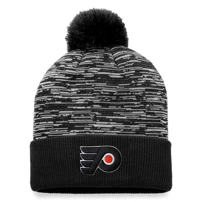 Fanatics Branded Black Philadelphia Flyers Defender Cuffed Knit Hat With Pom
