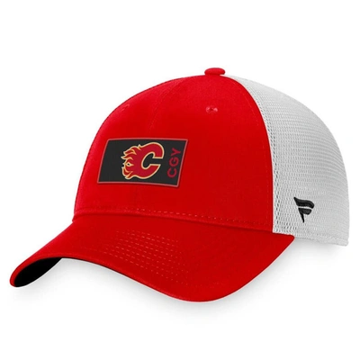 Fanatics Branded Red Calgary Flames Authentic Pro Rink Trucker Snapback Hat