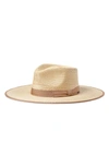 Brixton Jo Straw Rancher Hat In Natural/ Natural