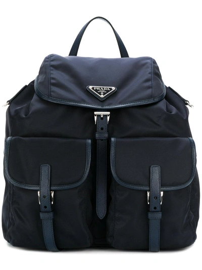 Prada Leather-trimmed Backpack