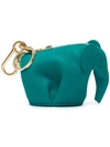 Loewe Green Elephant Leather Bag Charm