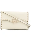 Valentino Garavani Rockstud Crossbody Bag In Nude & Neutrals