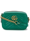 Gucci Gg Marmont Mini Quilted-leather Shoulder Bag In Green