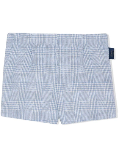 Gucci Babies' Boys Blue Cotton Check Shorts