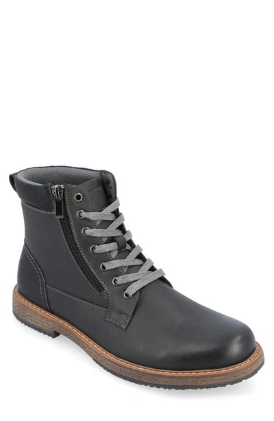 Vance Co. Metcalf Lace-up Boot In Charcoal