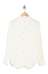 Blu Pepper Textured Long Sleeve Button-up Top In White