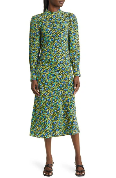 Rails Abstract Garden Long Sleeve Midi Dress