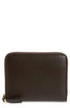Comme Des Garçons Classic Leather Zip Accordion Wallet In Brown