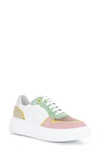 Bos. & Co. Fulton Colorblock Platform Sneaker In Pink/ White Leather/ Suede