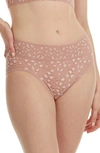 Hanky Panky X-dye French Lace Briefs In Desert Rose/ White