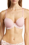 Wacoal Instant Icon Contour T Shirt Bra In Bridal Rose/crystal Pink