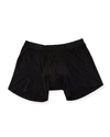 Derek Rose Alex Stretch Jersey Trunk Boxer Briefs (longer Leg) In Black