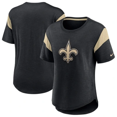 Nike Women's Fashion Prime Logo (nfl New Orleans Saints) T-shirt In Heather Black