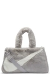 Nike Women's  Sportswear Faux Fur Tote (10l) In Grey