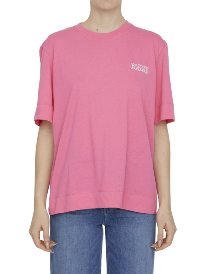 Ganni T-shirt-l Nd  Female In Pink