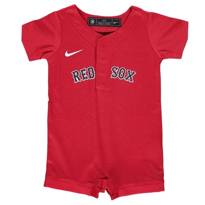 Nike Babies' Newborn And Infant Boys And Girls  Red Boston Red Sox Official Jersey Romper