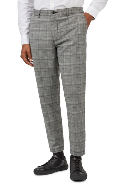 Ben Sherman Heritage Slim Fit Check Plaid Tapered Pants In Charcoal