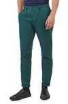 Ben Sherman Men's Slim-fit Stretch Five-pocket Branded Chino Pants In Ocean Green