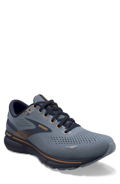 Brooks Ghost 15 Running Shoe In Flintstone/peacoat/oak