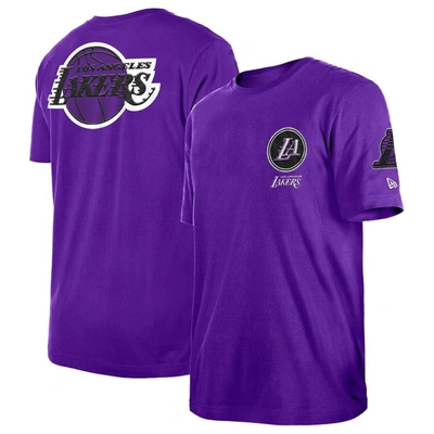 New Era Men's  Purple Los Angeles Lakers 2022/23 City Edition Elite Pack T-shirt