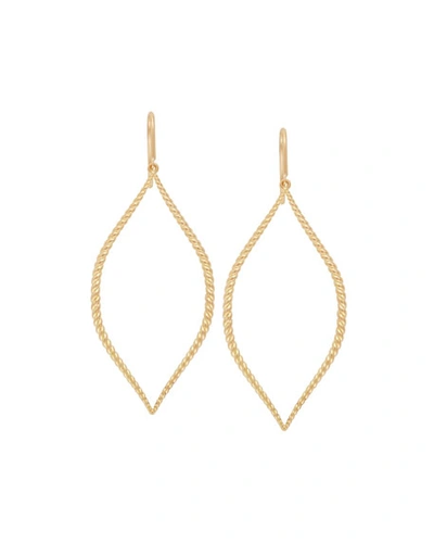 Jamie Wolf 18k Twisted Marquise Drop Earrings In Gold