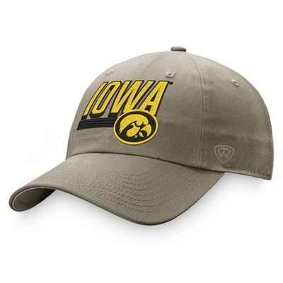 Top Of The World Khaki Iowa Hawkeyes Slice Adjustable Hat