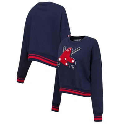 Pro Standard Navy Boston Red Sox Mash Up Pullover Sweatshirt