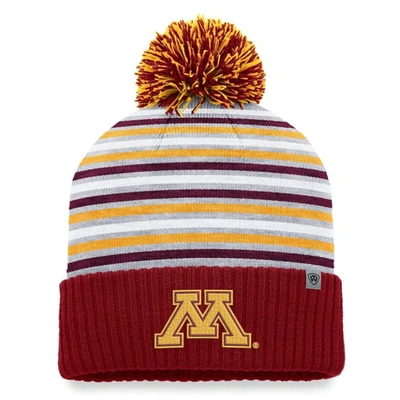 Top Of The World Maroon Minnesota Golden Gophers Dash Cuffed Knit Hat With Pom