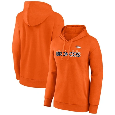 Fanatics Branded Orange Denver Broncos Checklist Crossover V-neck Pullover Hoodie