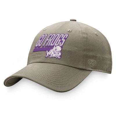 Top Of The World Khaki Tcu Horned Frogs Slice Adjustable Hat