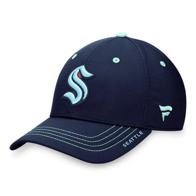 Fanatics Branded Deep Sea Blue Seattle Kraken Authentic Pro Rink Flex Hat In Navy