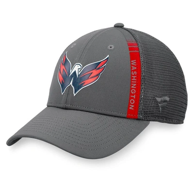 Fanatics Branded Charcoal Washington Capitals Authentic Pro Home Ice Trucker Snapback Hat
