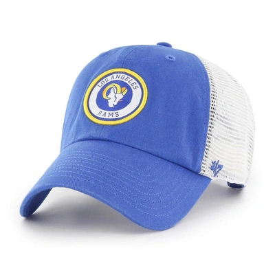 47 ' Royal/white Los Angeles Rams Highline Clean Up Trucker Snapback Hat