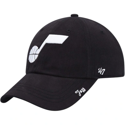 47 ' Black Utah Jazz Miata Clean Up Adjustable Hat