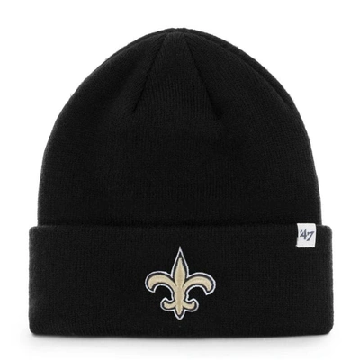 47 ' Black New Orleans Saints Primary Basic Cuffed Knit Hat