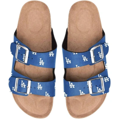 Foco Los Angeles Dodgers Mini Print Double Buckle Sandal In Royal