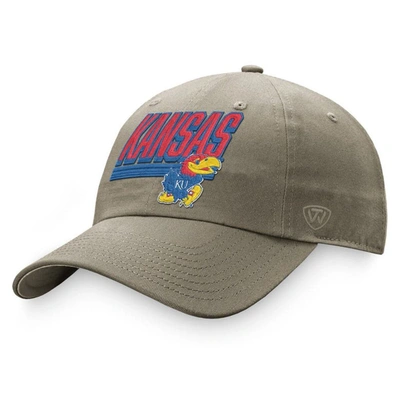 Top Of The World Khaki Kansas Jayhawks Slice Adjustable Hat