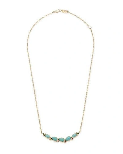 Ippolita Prisma Five-stone Smile Bar Necklace In Portofino In Blue Pattern