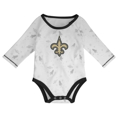 Outerstuff Babies' Newborn & Infant White/ New Orleans Saints Dream Team Bodysuit Pants & Hat Set