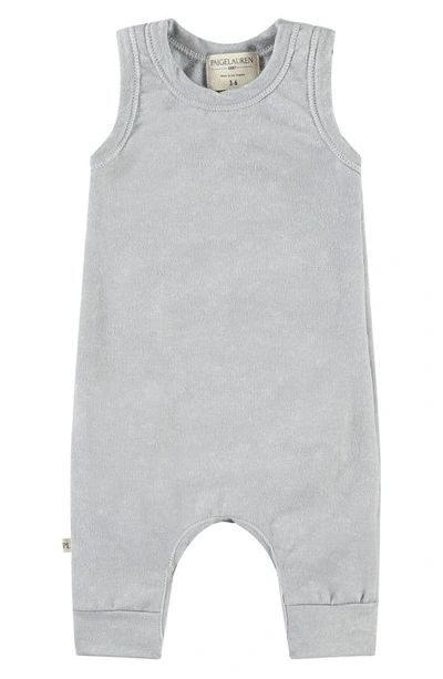 Paigelauren Babies' French Terry Romper In Gray