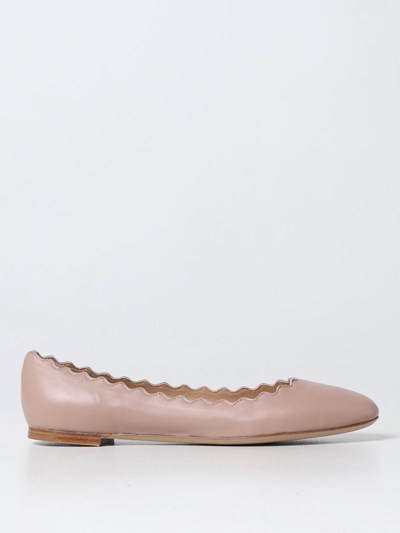 Chloé Ballet Flats In Leather In Pink