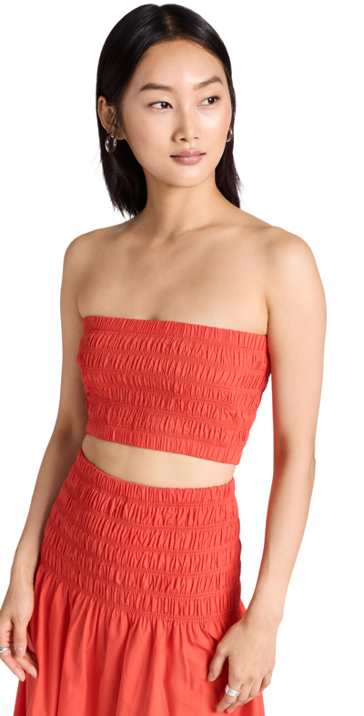 Rails Selma Smocked Tube Top In Grenadine