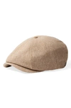 Brixton Brood Driving Cap In Safari