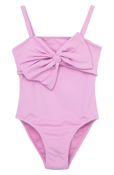 Habitual Kids' Little Girl's & Girl's Bow-accented One-piece Swimsuit In Pink
