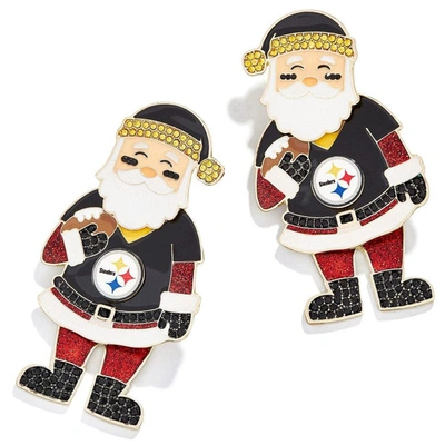 Baublebar Pittsburgh Steelers Santa Claus Earrings In Black