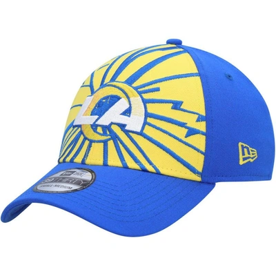 New Era Men's  Gold, Royal Los Angeles Rams Shattered 39thirty Flex Hat In Gold,royal
